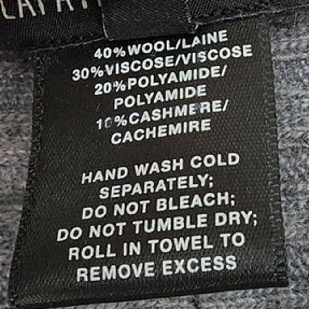 LAFAYETTE 148 Wool Cashmere Blend Shrug Ribbed Grey Medium Large - Picture 7 of 7